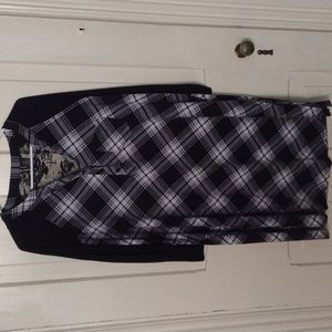 Midi Slanted-Striped Dress